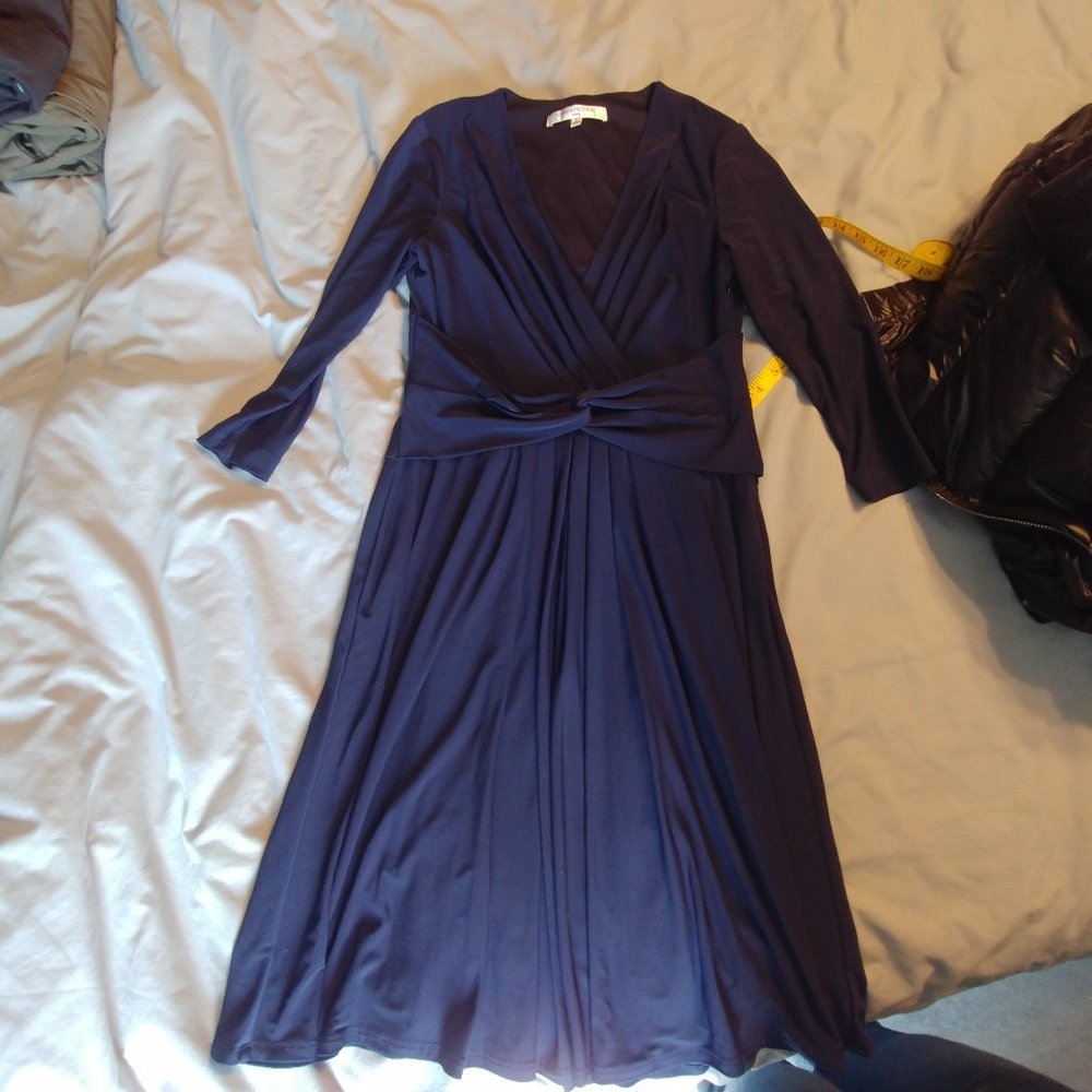 Evan Picone, navy dress, 8